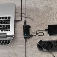 LogiLink 4 portos USB hub fekete tápegységgel UA0085 - Single 2
