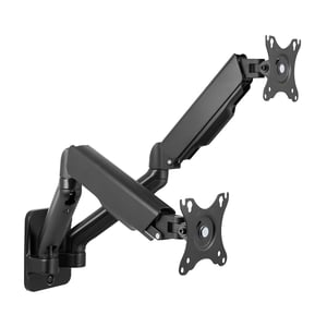 Logilink BP0146 Zidni nosač za dva monitora za TV od 17-32 inča, plinska opruga 450 mm, čelik, crni