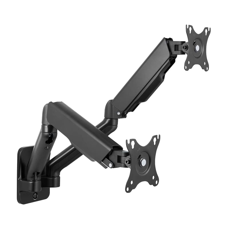 Nástenný držiak na dva monitory Logilink BP0146 pre 17-32" TV, plynová pružina 450 mm, oceľ, čierny