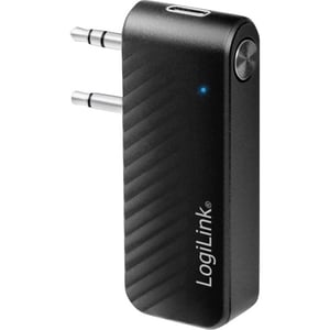 LogiLink BT0061 Bluetooth 5.1 audio odašiljač s AUX izlazom i zrakoplovnim adapterom, crni, za žičane slušalice