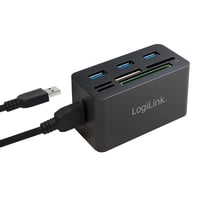 Logilink CR0042 USB 3.0 rozbočovač s čítačkou kariet typu všetko v jednom (MicroSD/SD/MS/M2/CF) – čierny 2
