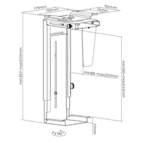 LogiLink EO0005 PC-tartó konzol asztal alá/falra, 360°-ban forgatható, max. 10 kg - fekete 5