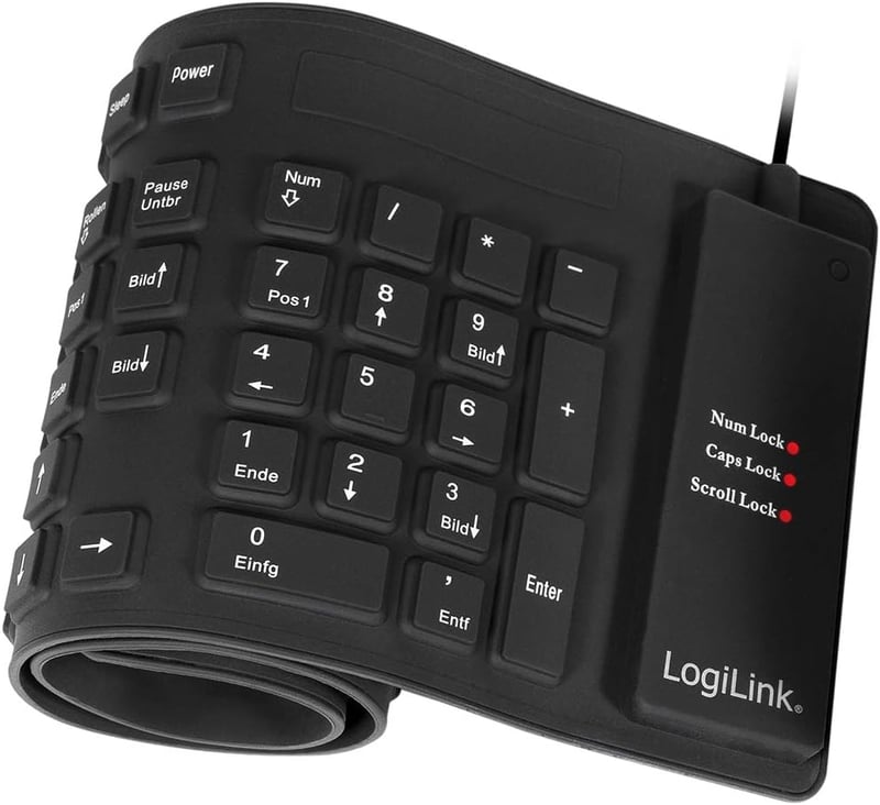 Logilink ID0019 Rugalmas Billentyűzet PC Mac Német Kiosztás