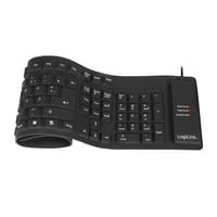 LogiLink ID0019 flexibilná vodoodolná klávesnica USB/PS2 - čierna, QWERTZ 2