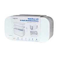 Organizér na káble LogiLink LPS281U s 5-zásuvkovou lištou a 3x USB portom, polykarbonát, biely 8