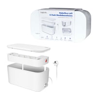 Organizér na káble LogiLink LPS281U s 5-zásuvkovou lištou a 3x USB portom, polykarbonát, biely 9