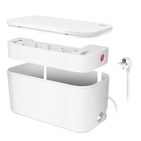Organizér na káble LogiLink LPS281U s 5-zásuvkovou lištou a 3x USB portom, polykarbonát, biely 1