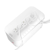 Organizér na káble LogiLink LPS281U s 5-zásuvkovou lištou a 3x USB portom, polykarbonát, biely 3