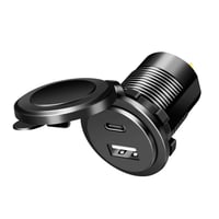 Încărcător auto/camion încorporabil LogiLink PA0330, 1x USB-A și 1x USB-C, 60 W, PD Power Delivery și QC 3.0 Quick Charge 6