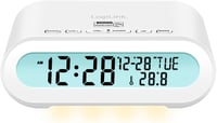 LogiLink SC0121W rádiós ébresztőóra hőmérséklet-kijelzővel, USB töltőporttal - fehér 7
