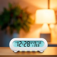 LogiLink SC0121W rádiós ébresztőóra hőmérséklet-kijelzővel, USB töltőporttal - fehér 3