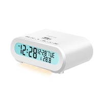LogiLink SC0121W rádiós ébresztőóra hőmérséklet-kijelzővel, USB töltőporttal - fehér 1