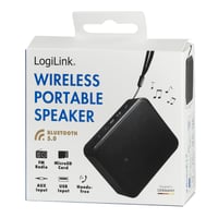 Kompaktný Bluetooth 5.0 reproduktor LogiLink SP0057, microSD, USB-A, AUX, FM rádio, funkcia handsfree, čierny 10