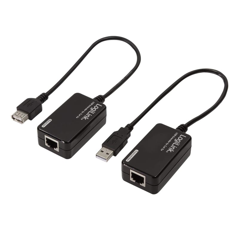 Prelungitor USB Logilink prin cablu CAT5/5e/6, rază de acțiune 60 de metri, extender pentru semnal USB