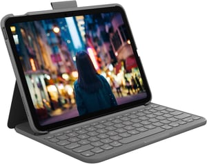 Logitech Slim Folio tipkovnica s futrolom za iPad (10. gen.) - AZERTY francuska - grafitna