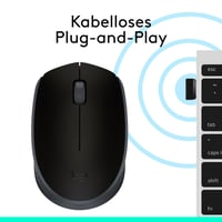 Bezdrôtová myš Logitech B170, 2,4 GHz nano USB prijímač, optický senzor, kompatibilná s PC a Mac, čierna - Použitý tovar 11