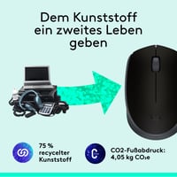 Bezdrôtová myš Logitech B170, 2,4 GHz nano USB prijímač, optický senzor, kompatibilná s PC a Mac, čierna - Použitý tovar 8