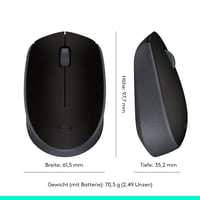 Bezdrôtová myš Logitech B170, 2,4 GHz nano USB prijímač, optický senzor, kompatibilná s PC a Mac, čierna - Použitý tovar 13