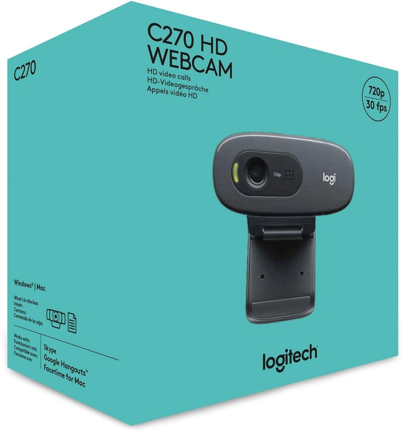 Logitech C270 HD webkamera mikrofon zajcsökkentés automatikus fénykorrekcióval