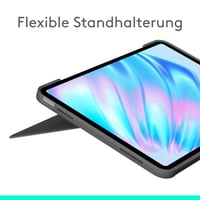 Klávesnicové puzdro Logitech Combo Touch pre iPad Air 11" (M2/M3/M4, 5. gen.) – QWERTZ, sivé 2