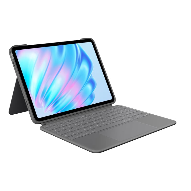 Klávesnicové puzdro Logitech Combo Touch pre iPad Air 11" (M2/M3/M4, 5. gen.) – QWERTZ, sivé
