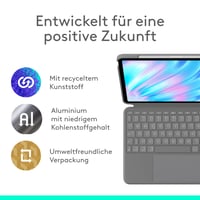 Klávesnicové puzdro Logitech Combo Touch pre iPad Air 11" (M2/M3/M4, 5. gen.) – QWERTZ, sivé 9