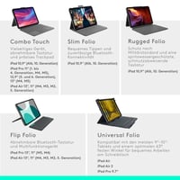 Klávesnicové puzdro Logitech Combo Touch pre iPad Air 11" (M2/M3/M4, 5. gen.) – QWERTZ, sivé 6