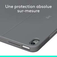 Logitech Combo Touch puzdro s klávesnicou pre 13-palcový iPad Air (M2, M3, M4) – odnímateľné s podsvietením, francúzske rozloženie AZERTY, sivé 5