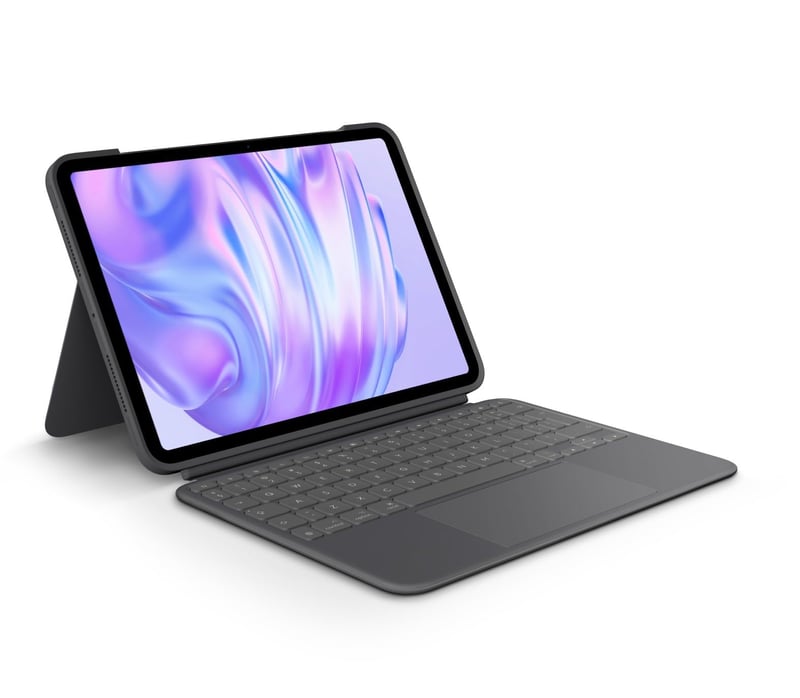 Klávesnicové puzdro Logitech Combo Touch pre iPad Pro 11" (M4) – Odnímateľné, podsvietené, so stojančekom, QWERTY US, grafitovo sivé