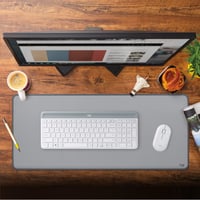 Podložka na stôl Logitech Desk Mat Studio Series 30x70 cm sivá, protišmyková, vodoodolná, veľká kancelárska podložka pod myš 2