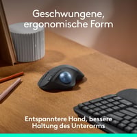 Mouse Trackball Wireless Logitech ERGO M575 for Business - Control cu degetul mare, Ergonomic, Bluetooth, Logi Bolt, Grafit 5