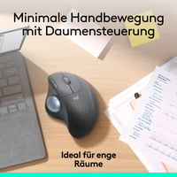 Mouse Trackball Wireless Logitech ERGO M575 for Business - Control cu degetul mare, Ergonomic, Bluetooth, Logi Bolt, Grafit 8