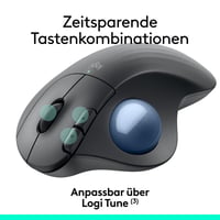 Mouse Trackball Wireless Logitech ERGO M575 for Business - Control cu degetul mare, Ergonomic, Bluetooth, Logi Bolt, Grafit 9