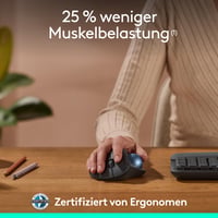 Bezdrôtová trackball myš Logitech ERGO M575S, Bluetooth + USB prijímač – grafitová 4