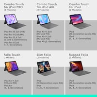 Klávesnica s puzdrom Logitech Folio Touch pre iPad s trackpadom a Smart Connector – Air 11-palcový (M2, M3), Air (4. a 5. gen.), QWERTZ, sivá 5