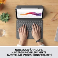 Klávesnica s puzdrom Logitech Folio Touch pre iPad s trackpadom a Smart Connector – Air 11-palcový (M2, M3), Air (4. a 5. gen.), QWERTZ, sivá 3