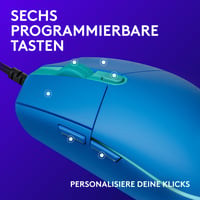 Mouse de gaming Logitech G G203 LIGHTSYNC cu iluminare RGB personalizabilă, 6 butoane programabile, senzor de 8000 DPI, design ușor 3