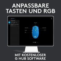Mouse de gaming Logitech G G203 LIGHTSYNC cu iluminare RGB personalizabilă, 6 butoane programabile, senzor de 8000 DPI, design ușor 9