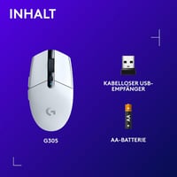 Logitech G305 Lightspeed vezeték nélküli gaming egér - fehér 10