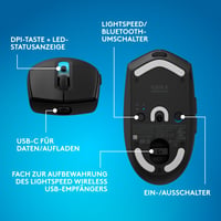 Bezdrôtová herná myš Logitech G G305 X SUPERLIGHT, optický snímač, ľahká konštrukcia, kompatibilná s PC a Mac, čierna – použitá 13