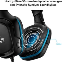 Logitech G432 vezetékes gaming headset, 7.1 surround - fekete 4