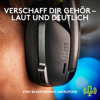 Logitech G G435 Wireless Gaming Headset - Könnyű fejhallgató, 18 órás akkumulátor, Dolby Atmos - Headset, Black, G435 | +18h battery 6