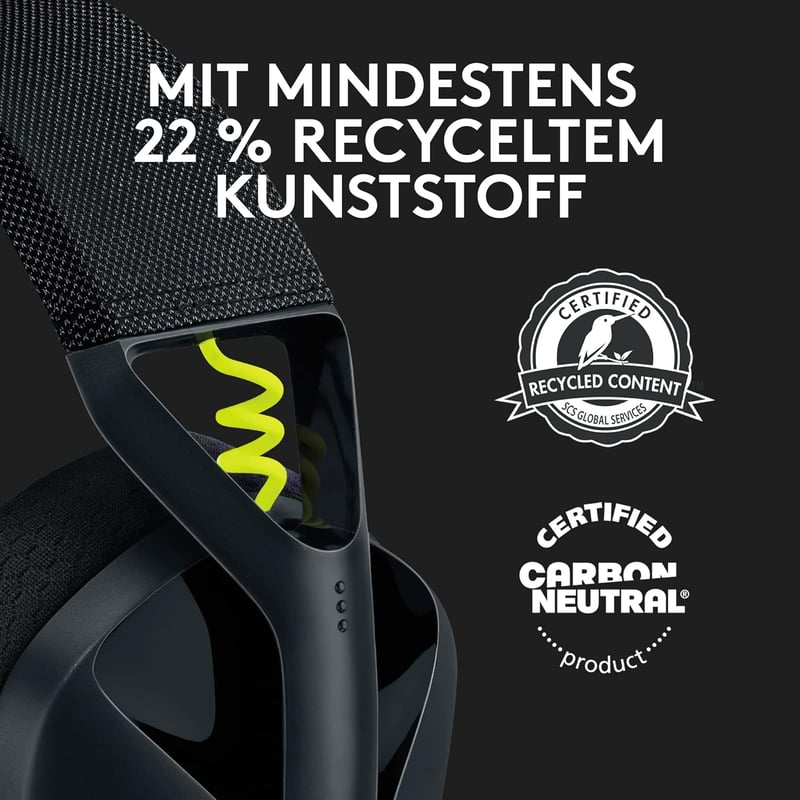 Logitech G G435 Wireless Gaming Headset - Könnyű fejhallgató, 18 órás akkumulátor, Dolby Atmos - Headset, Black, G435 | +18h battery