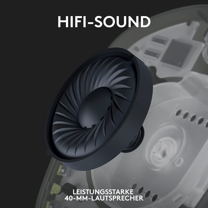 Logitech G G435 Wireless Gaming Headset - Könnyű fejhallgató, 18 órás akkumulátor, Dolby Atmos - Headset, Black, G435 | +18h battery