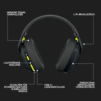 Logitech G G435 Wireless Gaming Headset - Könnyű fejhallgató, 18 órás akkumulátor, Dolby Atmos - Headset, Black, G435 | +18h battery 9