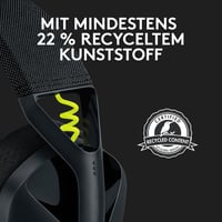 Logitech G G435 Wireless Gaming Headset - Könnyű fejhallgató, 18 órás akkumulátor, Dolby Atmos - Headset, Black, G435 | +18h battery 7