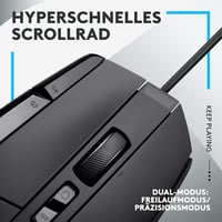 Logitech G G502 X Gaming Egér Kábeles LIGHTFORCE Hibrid Optikai-Mechanikus Gomb Hero 25K Szenzor PC Mac Windows Fekete - Gaming Souris, black, G502 X 3