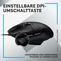 Logitech G G502 X Gaming Egér Kábeles LIGHTFORCE Hibrid Optikai-Mechanikus Gomb Hero 25K Szenzor PC Mac Windows Fekete - Gaming Souris, black, G502 X 7