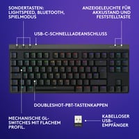 Tastatură de Gaming Wireless Logitech G G515 LIGHTSPEED TKL cu Profil Redus 6