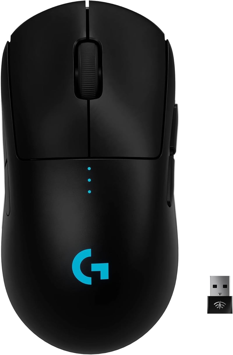 Logitech G PRO Wireless Gaming Egér esports szintű teljesítmény vezeték nélküli, fekete PC játékhoz